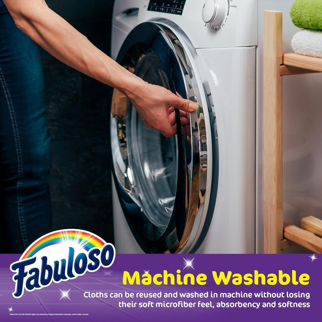 Fabuloso Microfiber Cleaning Cloths, Rainbow - Lint-Free, Scratch-Free Cleaning Cloths for Surfaces