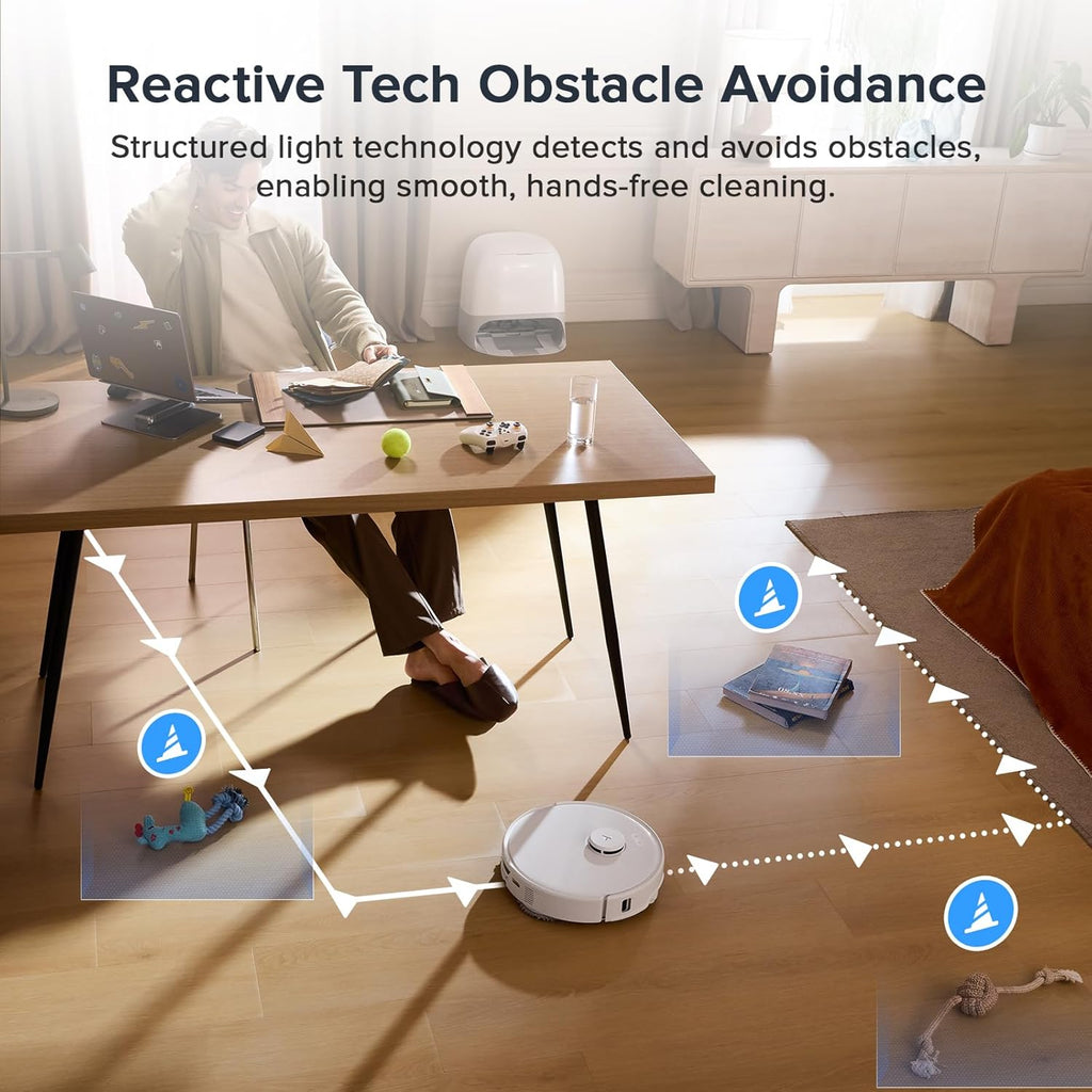 roborock Qrevo Curv S5X Robot Vacuum and Mop, 17000Pa Suction, Zero-Tangling Design, FlexiArm Side
