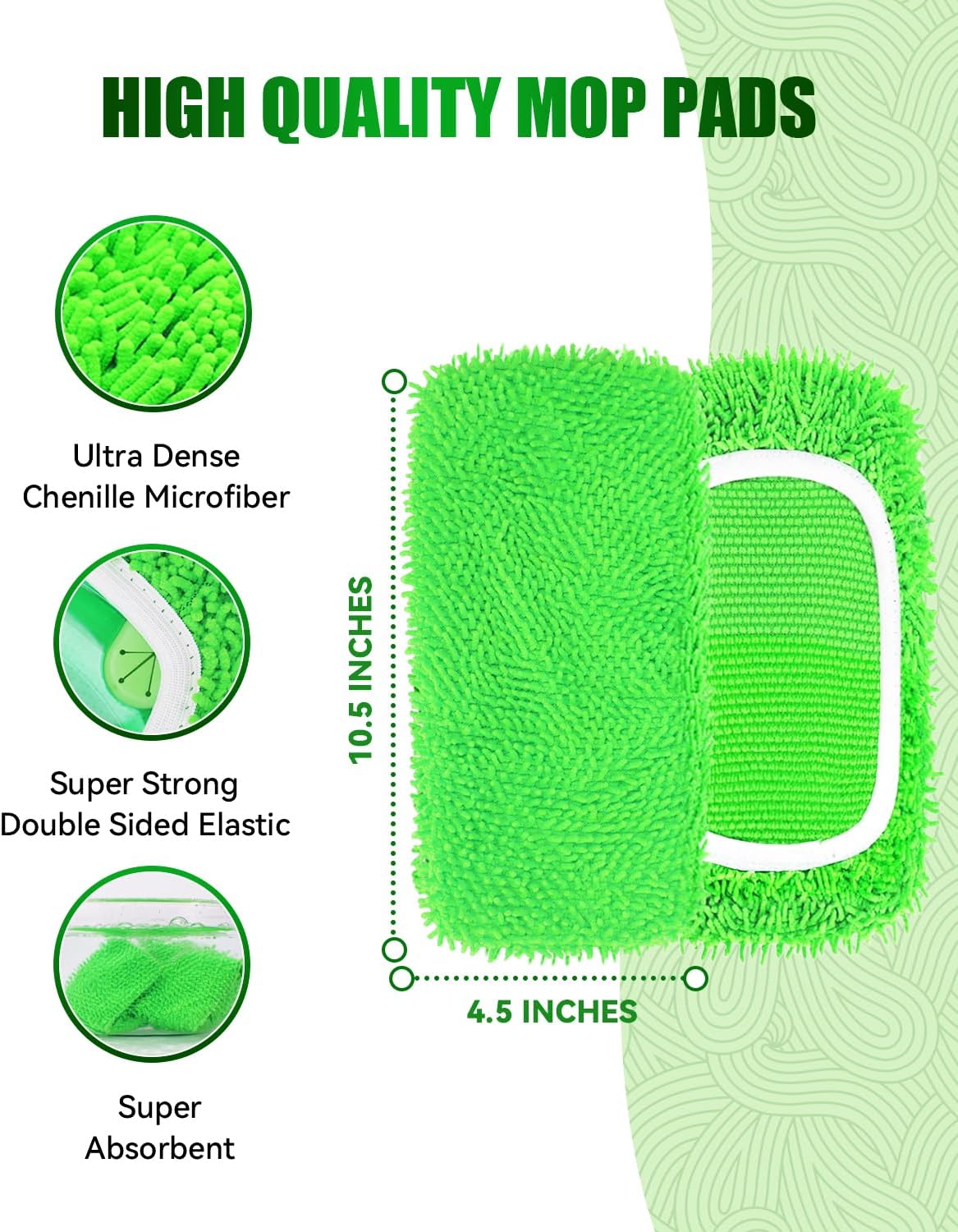 Reusable Wet Pads Refill for Swiffer Sweeper Mop, Dry Sweeping Cloths & Wet Mopping Cloths for