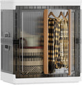 HAIXIN Closet Organizers and Storage, Collapsible Clothing Storage with Closet Rod and Clothes