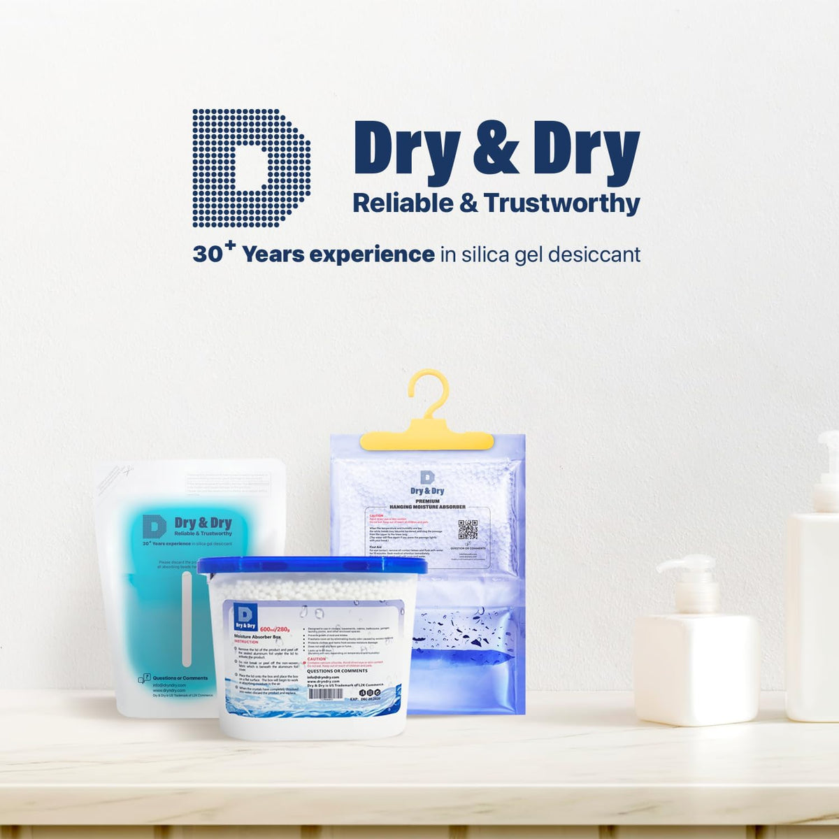 Dry & Dry Moisture Absorbers Refill Beads (15 LBS) - Dehumidifiers for Home Dehumidifier for