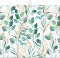 Sage Green Leaves Dish Drying Mat for Kitchen Counter Cute Botanical Dish Drainer Rack Mats 16"x18"