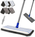 MASTERTOP Microfiber Dust Mop,Double-Sided Flat Mops for Hardwood Floors with 4 Reusable Mop Pads