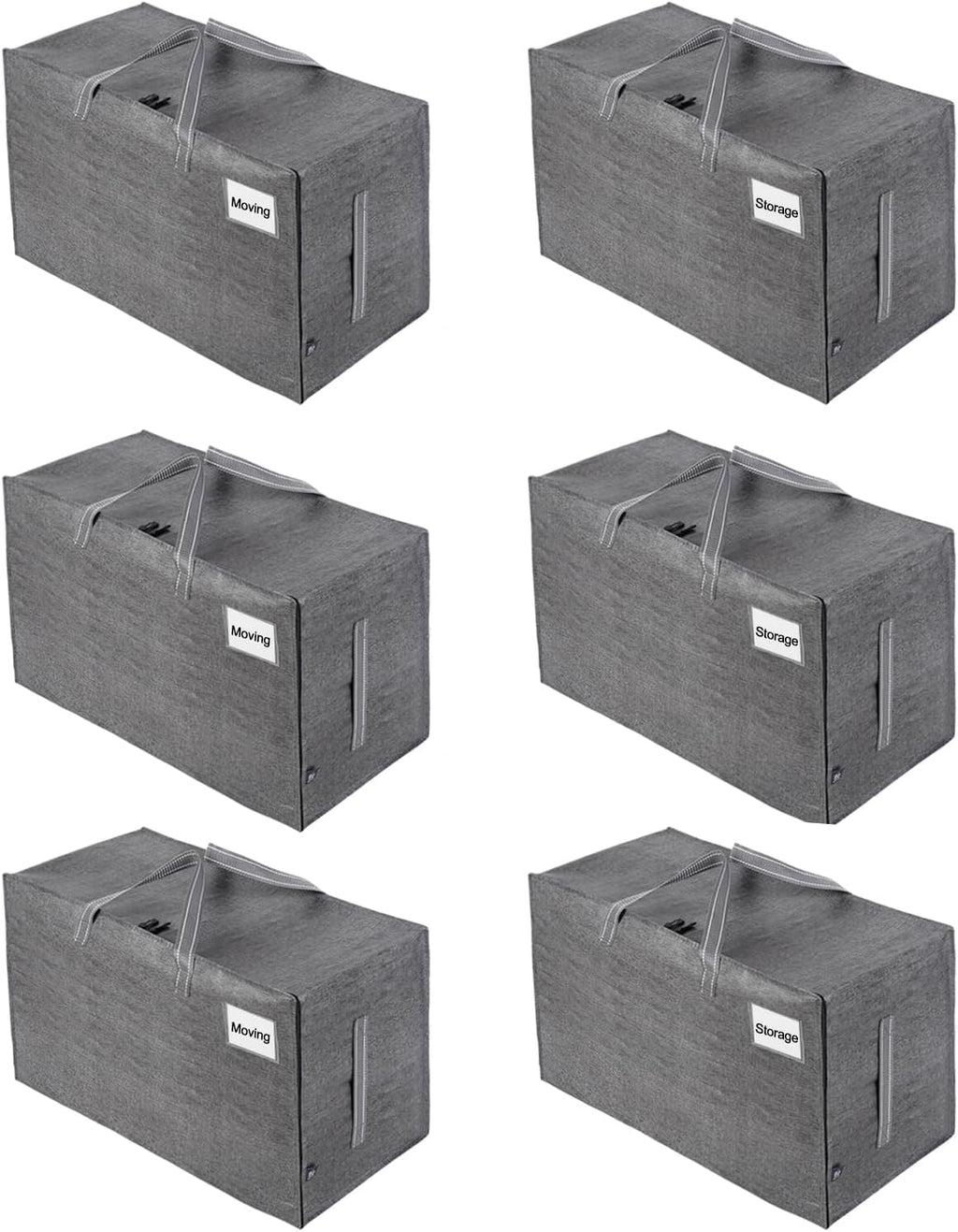 VENO 6 Pack Moving and Storage Bags, Heavy Duty, Alternative to Moving Boxes, Large Packing Totes
