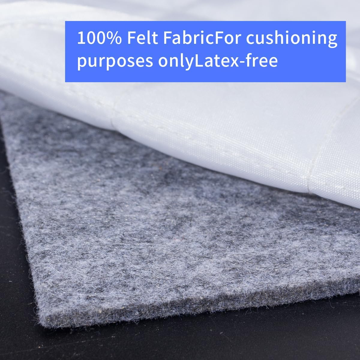 Extra Large Area Rug Cushioned Pad, 5x7 Ft Thick Felt Pad for Hardwood Floors, Keeps Rug in Place
