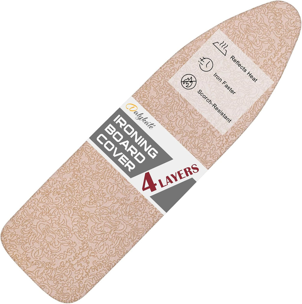 Extra-Wide Ironing Board Cover and Pad Replacement with Scorch and Stain Resistant Thick Padding