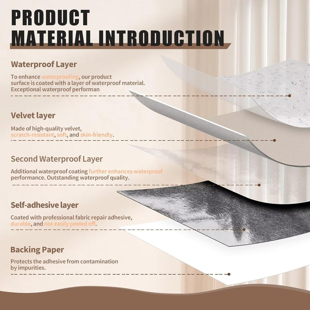 Azobur Couch Patches, Extra-Large Durable Fabric Tape, Ideal for Automotive Upholstery Repair