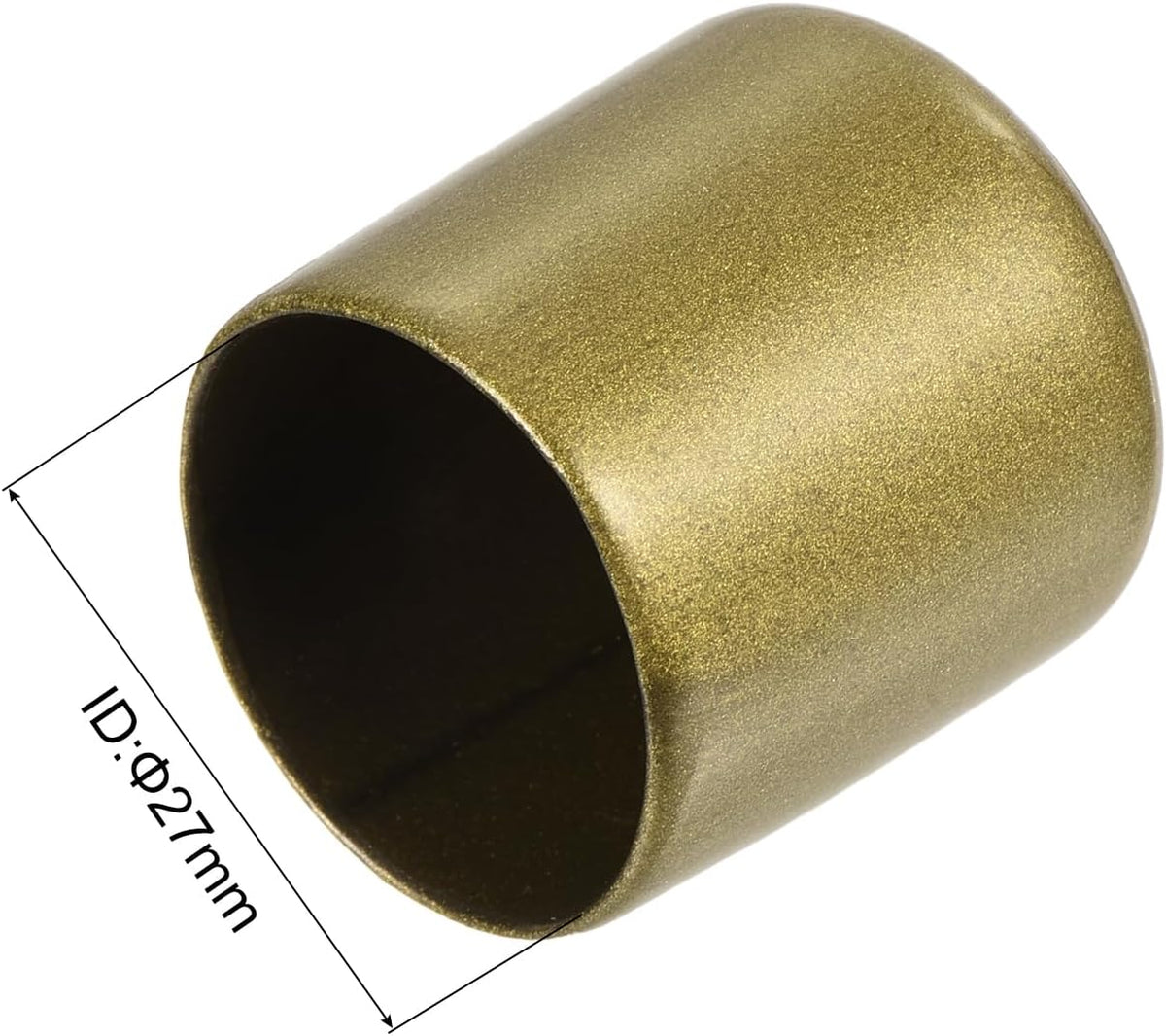 uxcell 20pcs Rubber End Caps 27mm ID Vinyl Round Tube Bolt Cap Cover Thread Protectors Gold