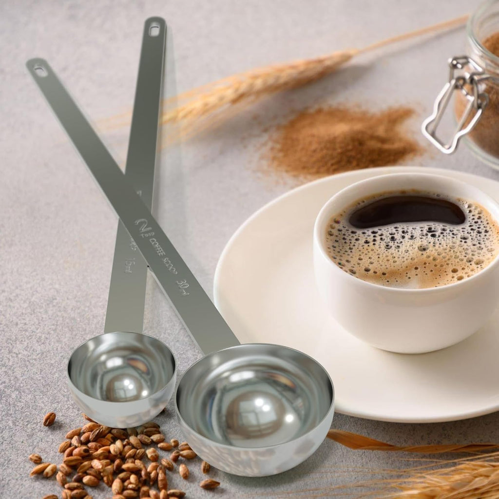 1PCS 2 Tablespoon Coffee Scoop, 9.5" Long Handle Measuring Spoon, Two tbsp (30 ml) Stainless Steel