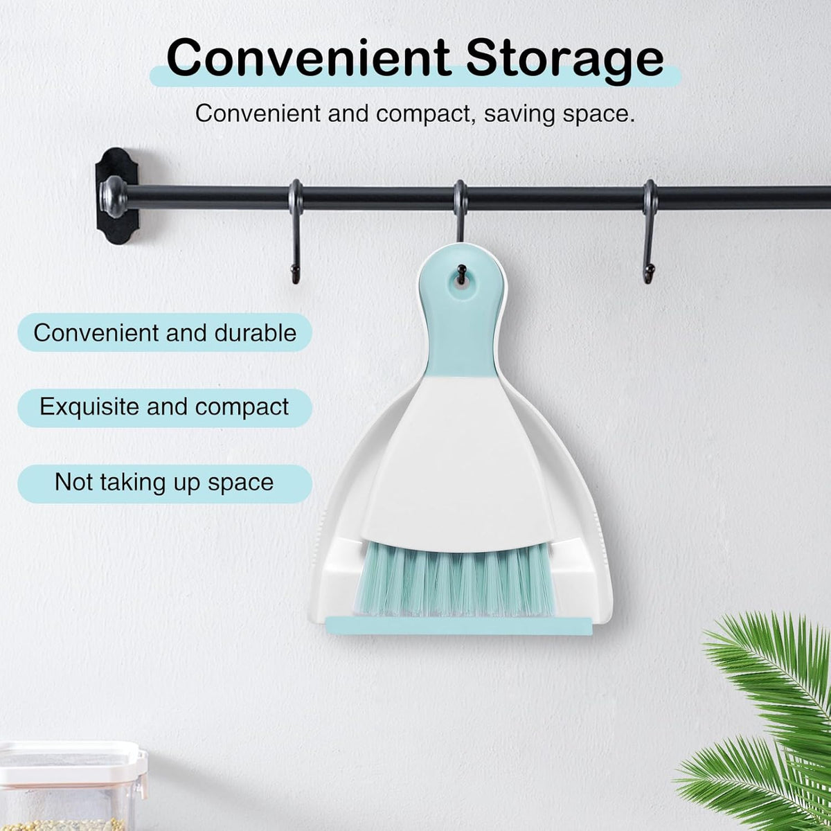NACENA Mini Dustpan and Brush Set, Small Broom and Dustpan Set Dust Pan and Mini Hand Broom Dustpan