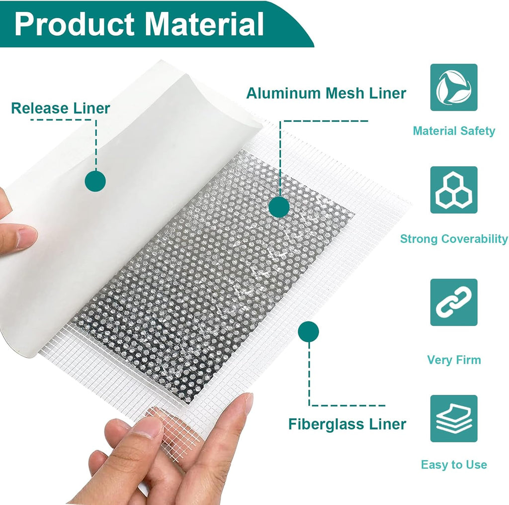 19 Pack Drywall Repair Kit for Large Holes, 2/4/6/8 Inch Dry Wall Patch Kits for Erase a Small Nail