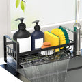 Sponge Holder for Kitchen Sink,Stainless Steel Kitchen Sink Organizer with Auto Draining
