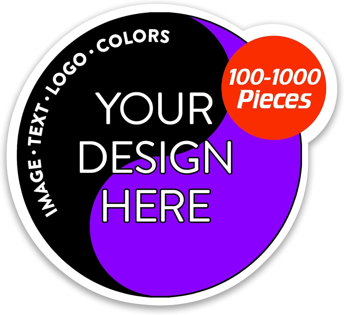 100 Custom Vinyl Stickers - Upload Your own Image, Text, Design, Logo - Personalized Logo Labels