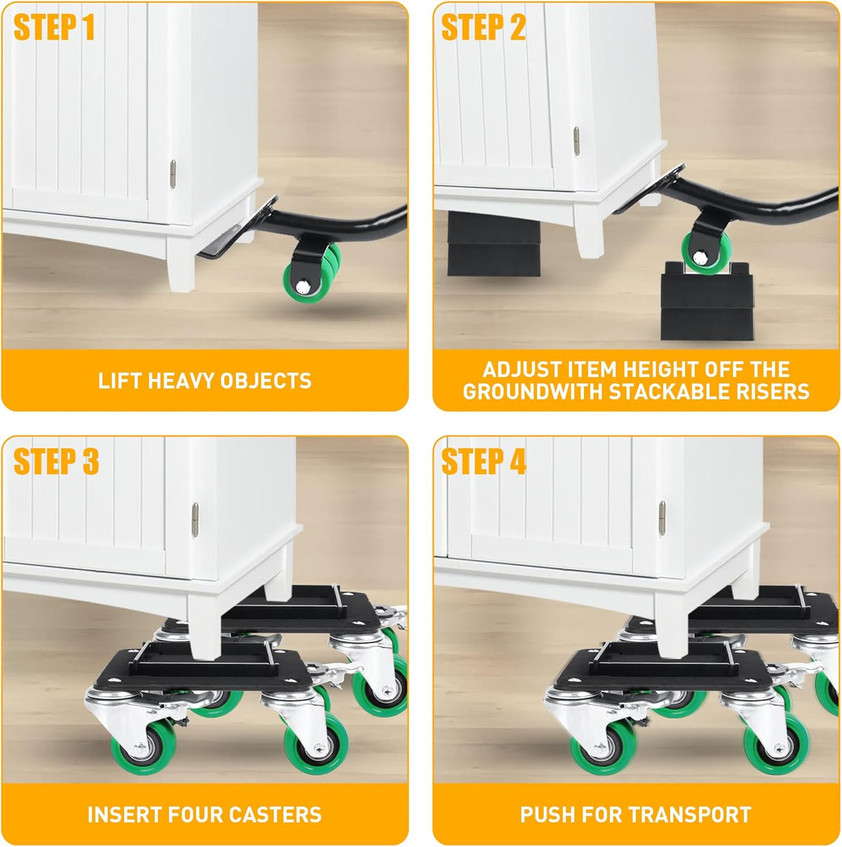 Furniture Movers with 4 Wheels,Heavy Duty Furniture Lift Mover Tool Set with 2000 lbs Load