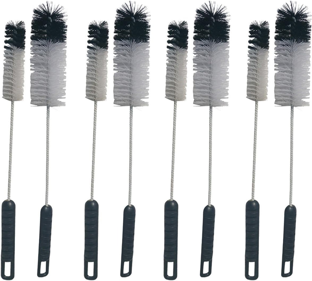 NewFerU Wire Bottle Cleaning Brush Set Small Large Thin Long Handle, Utility Cleaner Bendable