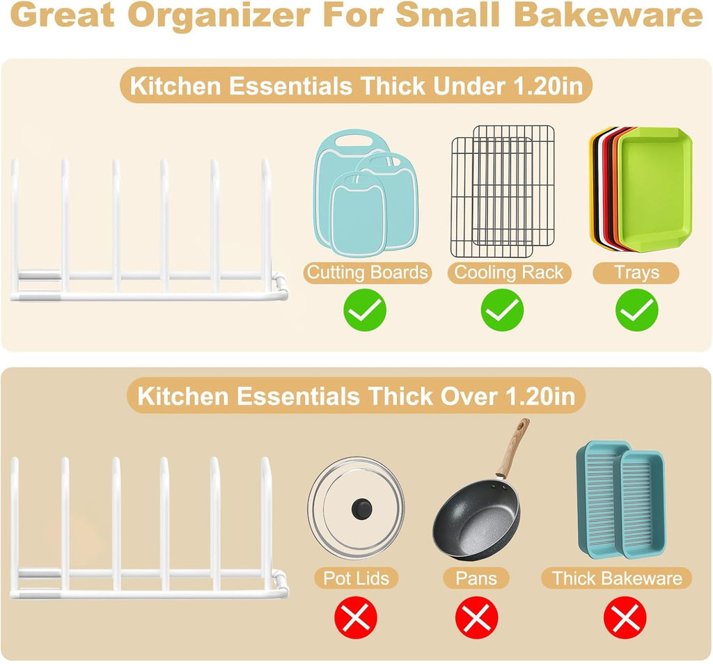 Cutting Board Organizer, 1Pcs Cutting Board Holder Rack Baking Cookie Pan Sheets Cooling Small