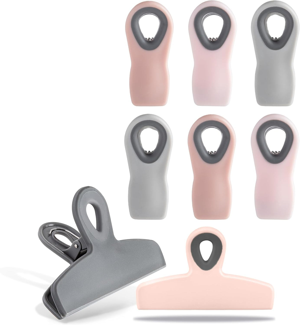 COOK WITH COLOR Bag Clips - Heavy Duty Chip Clip and Refrigerator Magnet Clips for Food Storage