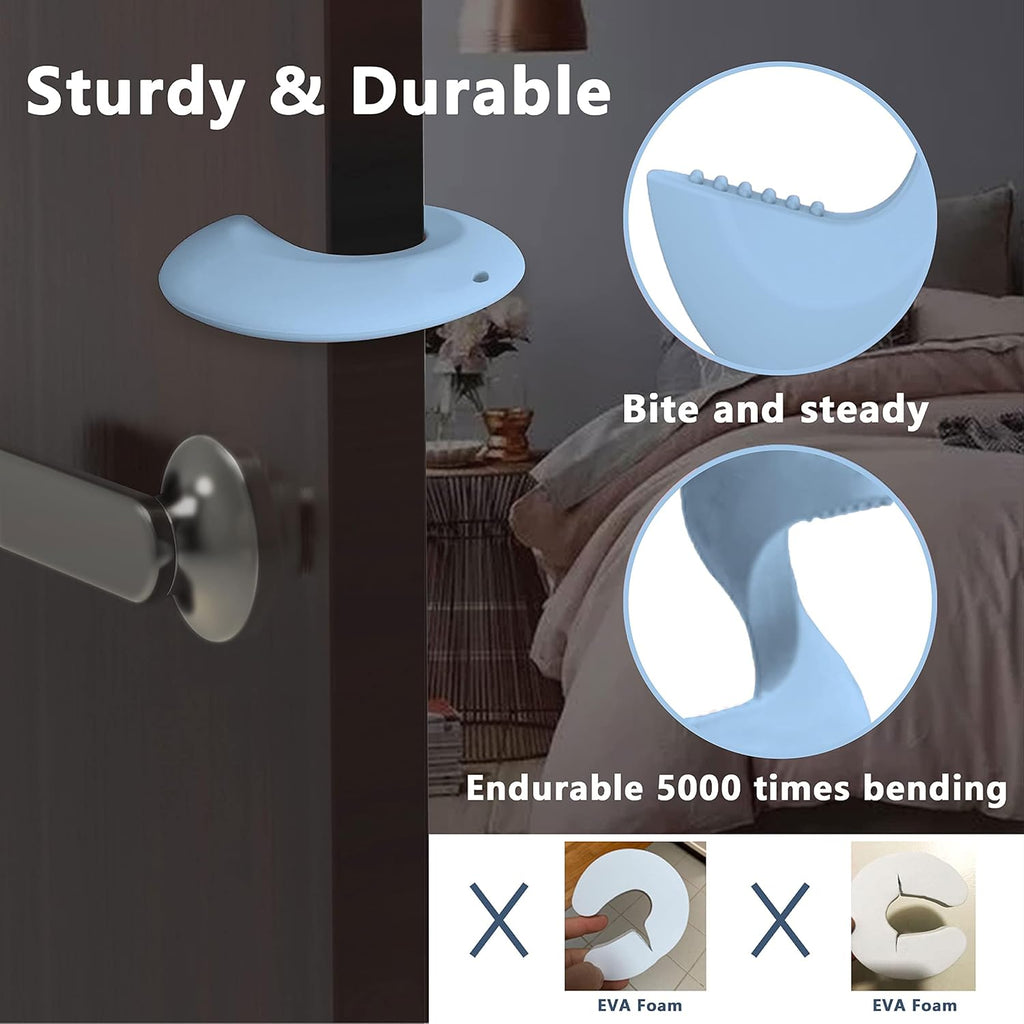 Silicone Door Pinch Guard and Door Slam Stopper, Durable Finger Pinch Guard, Prevents Pinch