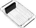 SANNO Expandable Dish Drying Rack Over The Sink Dish Drainer Dish Rack in Sink or On Counter with