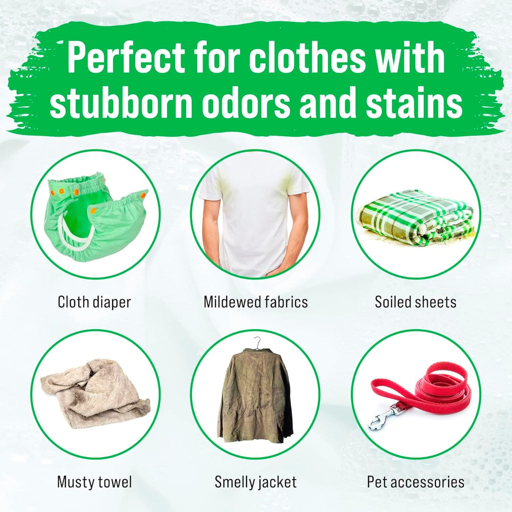 Rockin' Green Hard Rock Travel Laundry Detergent Sheets for Hard Water - Mess-Free Laundry Sheet