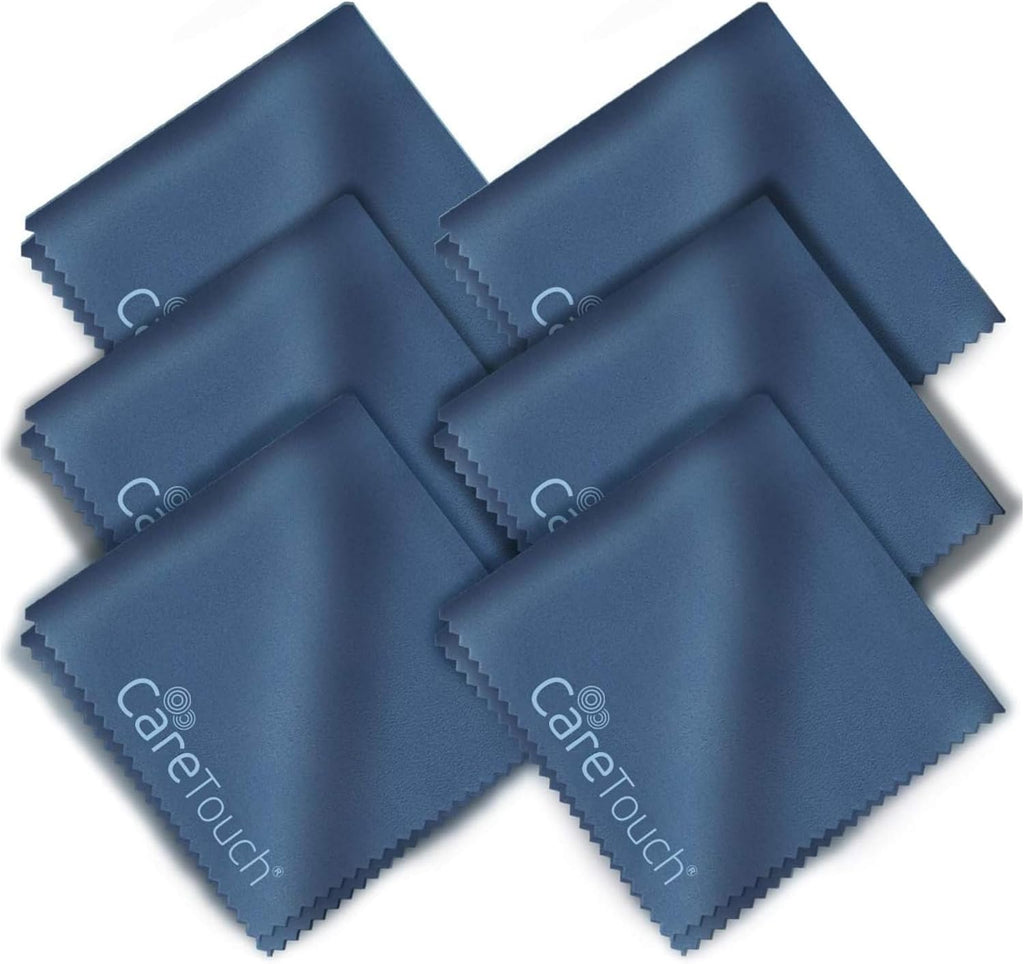 Care Touch Microfiber Cleaning Cloths, 6 Pack - Cleans Glasses, Lenses, Phones, Screens, Other