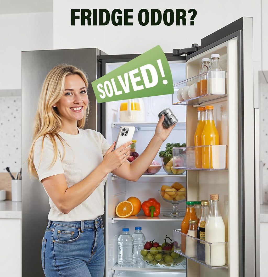 Fridge Deodorizer, 10-Year Odor Eliminator for Refrigerator, No Refills or Fragrance, More