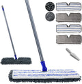 Masthome Microfiber Mops for Floor Cleaning,Dust Mop with 4 Reusable Pads,Flat Flip Mops for Wet &