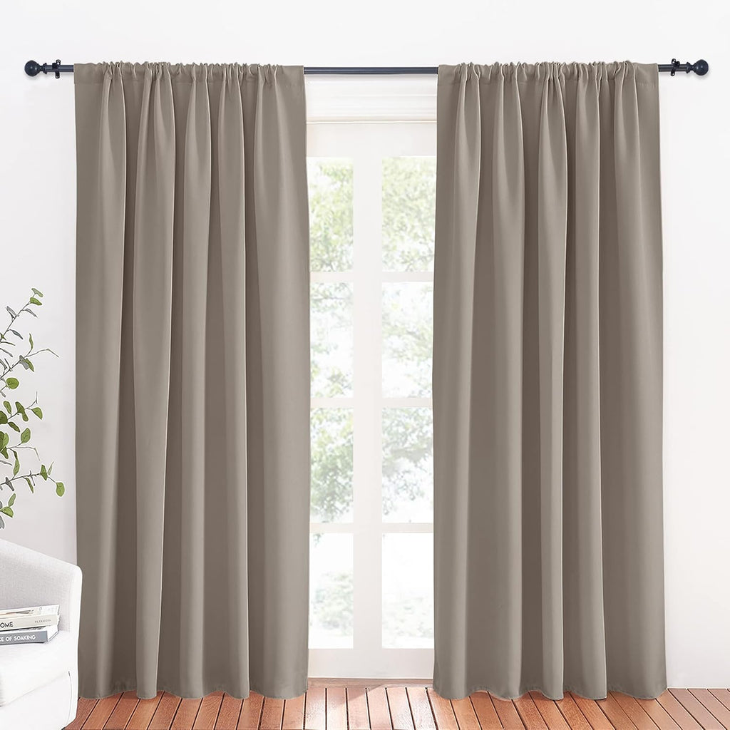RYB HOME Room Darkening Curtains for Bedroom, Thermal Insulated Noise Reducing Window Drapes