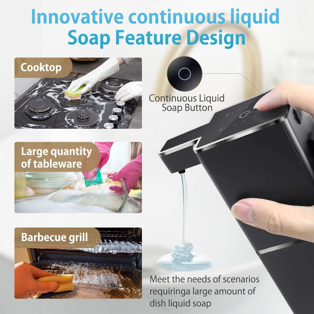 Automatic Liquid Soap Dispenser Touchless Soap Dispenser 380ml/12.8oz Rechargeable, Wall Mounted,4