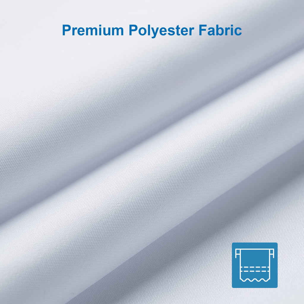 Amazer White Shower Liner Cloth Waterproof, White Shower Curtain Liner Fabric with Weighted Stones