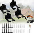 Garage Organizer Trimmer Rack, Wall Mounted Tool Hanger for Grass Trimmer, Hedge Trimmer, Weed