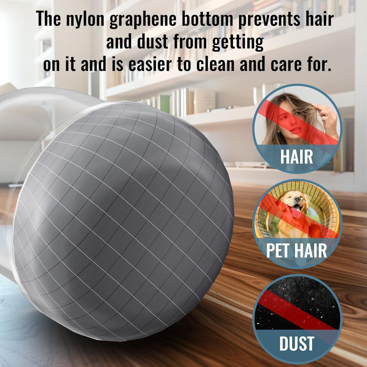 YSD 1Inch 24 Pcs Silicone Chair Leg Floor Protectors,Hair and dust Resistant Round Chair Leg Caps