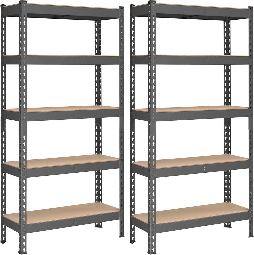 SONGMICS 5-Tier Storage Shelves, Load 2310 lb, Set of 2 Garage Storage, Boltless Assembly