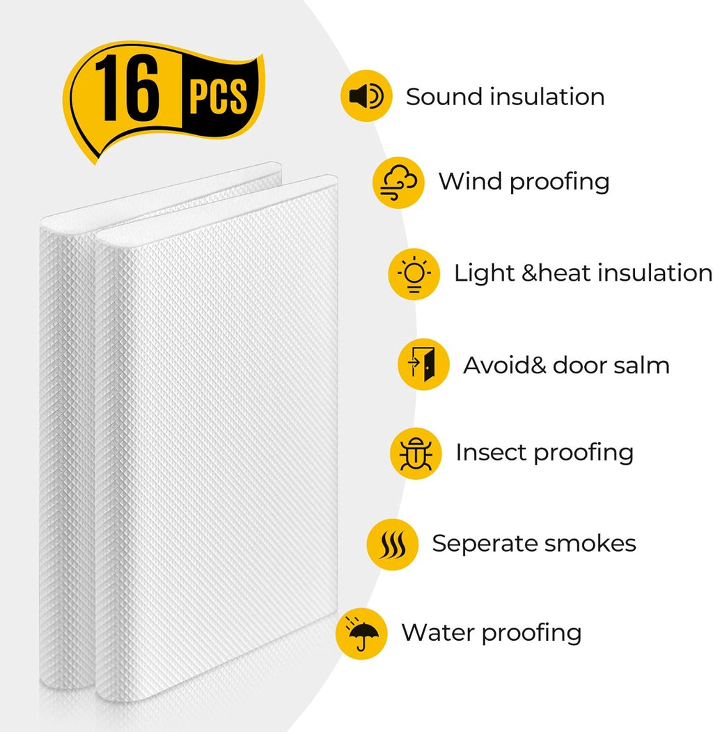 Zonon 64 Pieces Door Corner Seal Weatherstripping Exterior Door Frame Seal Draft Stopper Adhesive