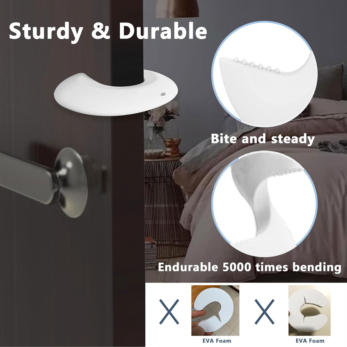 Door Pinch Guard and Door Slam Stopper, Durable Silicone Door Finger Pinch Guard, Prevents Finger