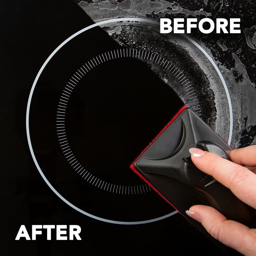 Weiman Glass Cooktop Cleaner Kit - Remove Burned on Food, Grease & Grime and Polish Stovetop