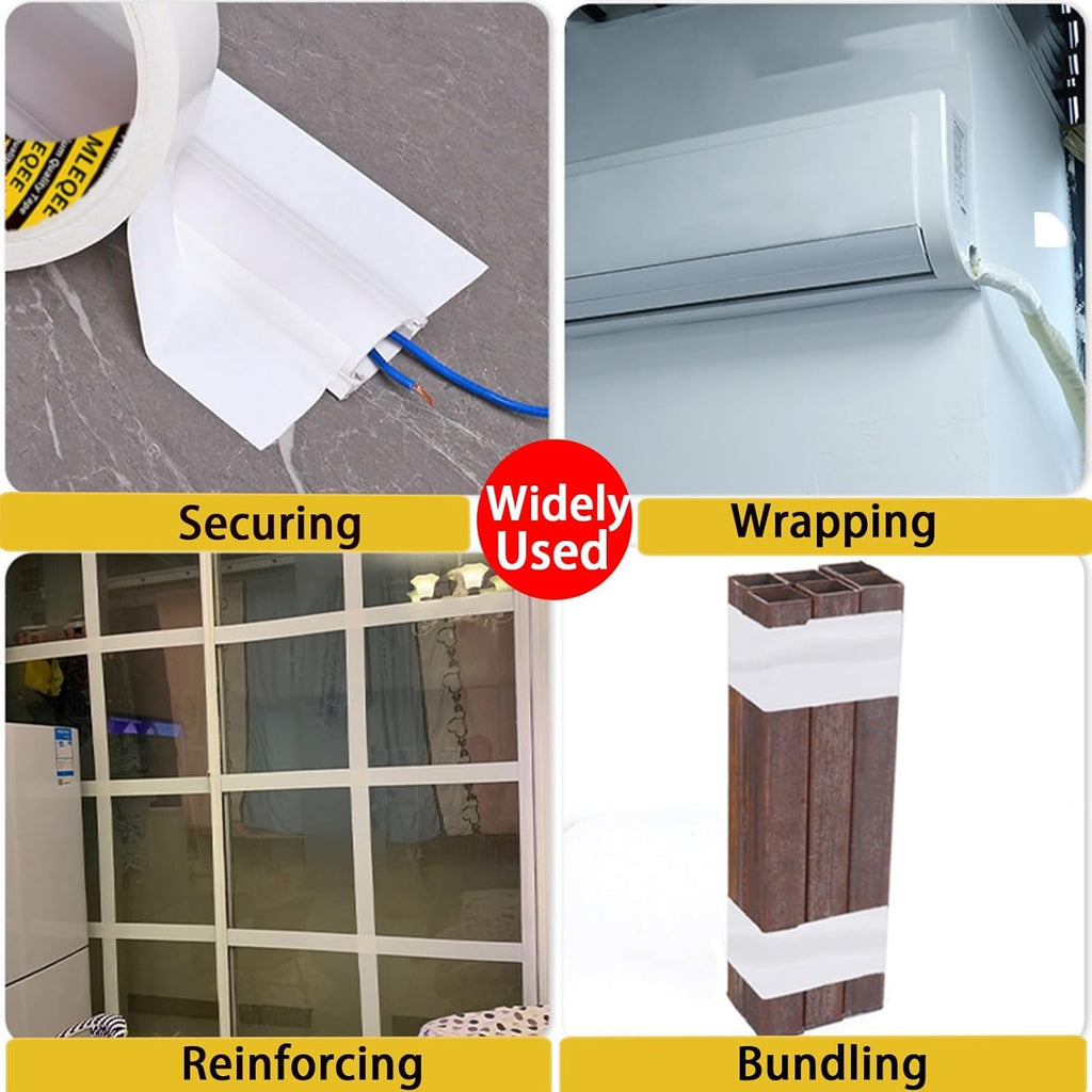 2Pack Duct Tape Heavy Duty Single Sided, Strong Adhesive High Strength, Waterproof Mesh Tape for