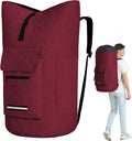 Laundry Bag With 4 Pockets，Laundry Bag With Shoulder Straps，Sturdy Laundry Backpack Heavy