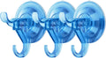 Antimbee 3 Pack Suction Hooks, Clear Suction Hangers for Shower, Bathroom, Glass, Door, Windows