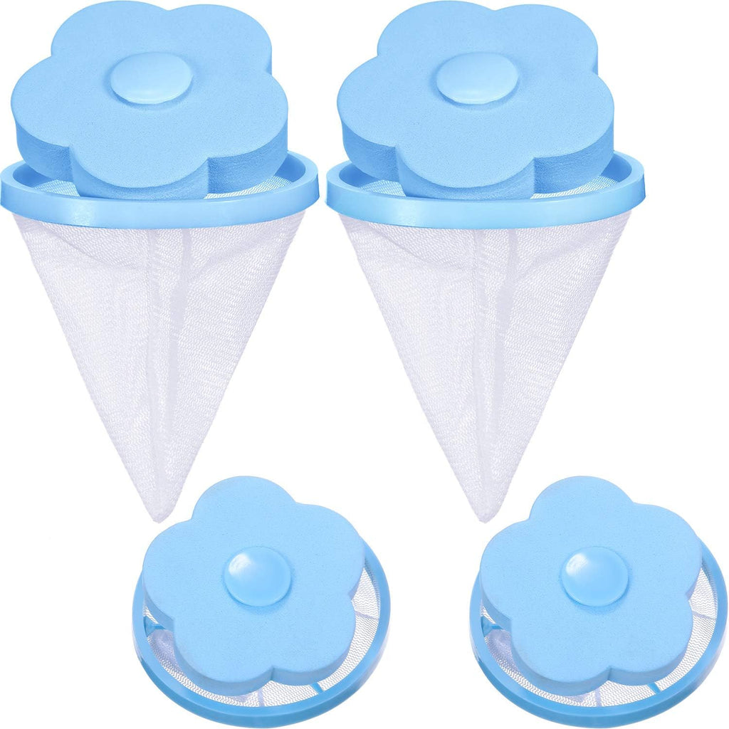 Hestya 4 Pieces Pet Hair Remover for Laundry, Lint Catcher for Washing Machine Laundry Hair Catcher