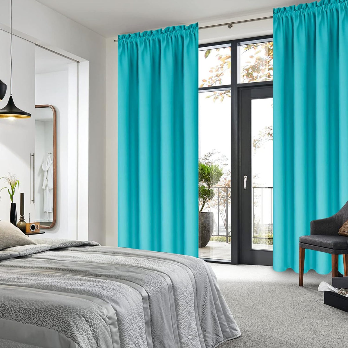 DWCN Blackout Curtains for Bedroom – Thermal Insulated Energy Saving Drapes for Living Room