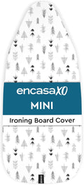 Encasa XO Ironing Board Cover and Pad 28"x12" - Thick 3mm Felt Padding, Drawstring Tightening &