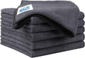 HOMEXCEL Grey Microfiber Cleaning Cloth 6 Pack, 12.5 x 12.5 inch Microfiber Towels for Cars, Ultra