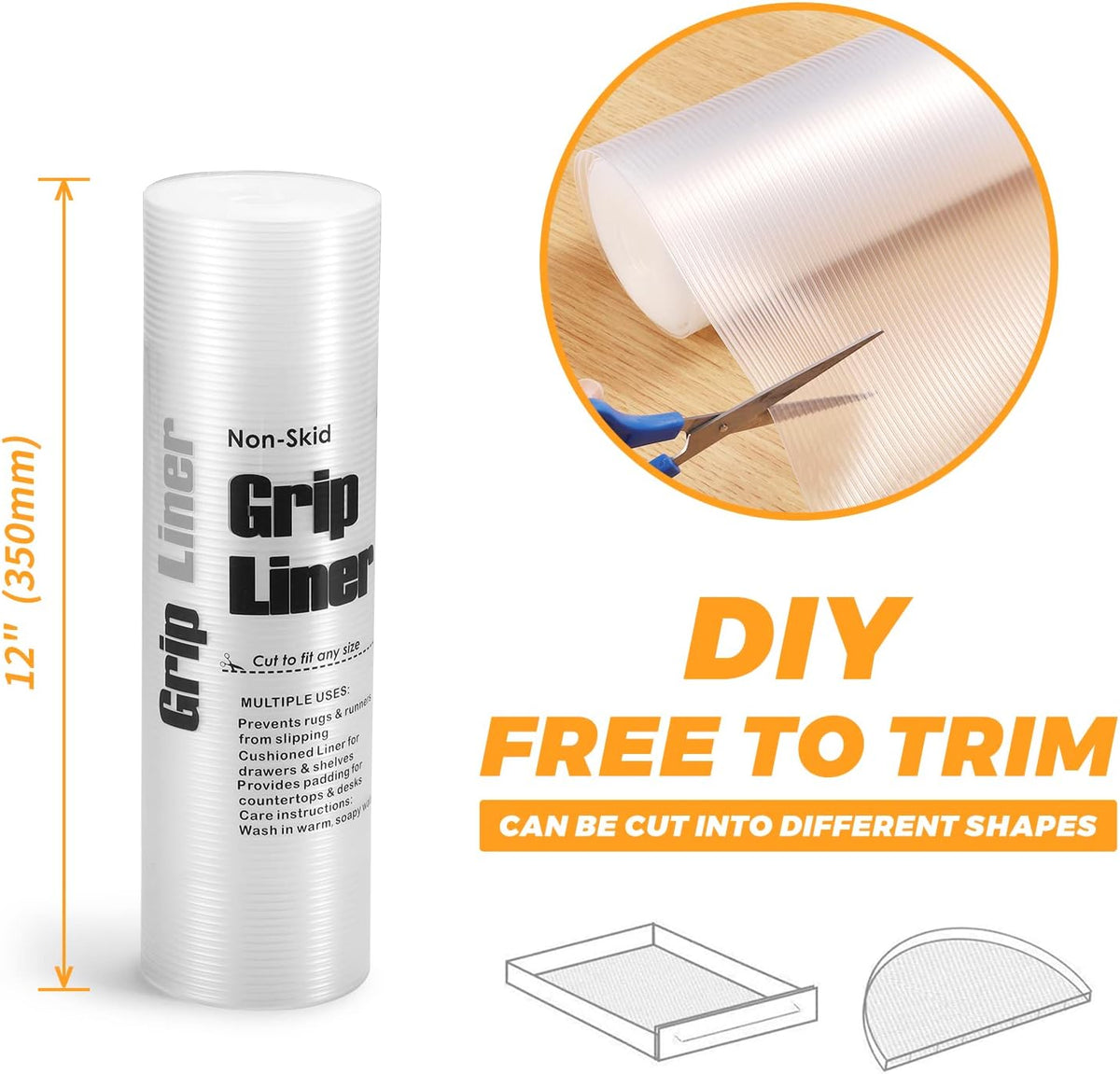 Glotoch Shelf and Drawer Liner for Kitchen Cabinet,12in x 30FT Non-Adhesive Cabinet Liners for