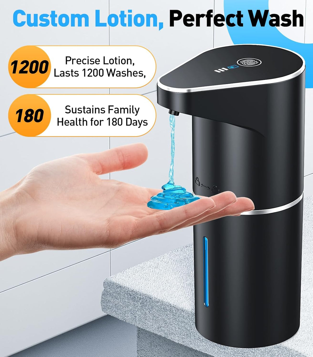 Automatic Soap Dispenser,Touchless Hand Wall Mount Rechargeable 3 Gear Adjustable Electric Soap