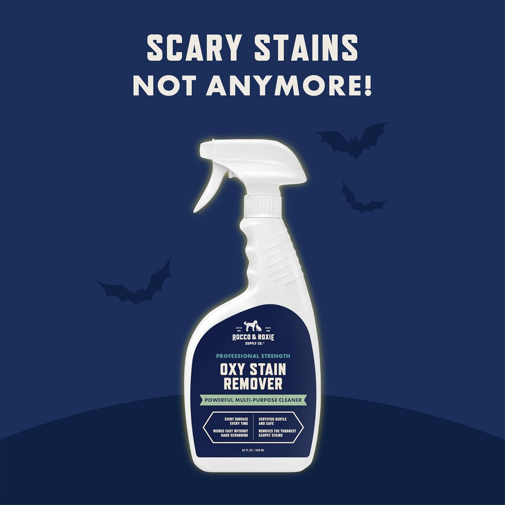 Rocco & Roxie Oxy Stain Remover - Oxygen Powered Carpet Cleaner Spray - Pet Stain Remover for