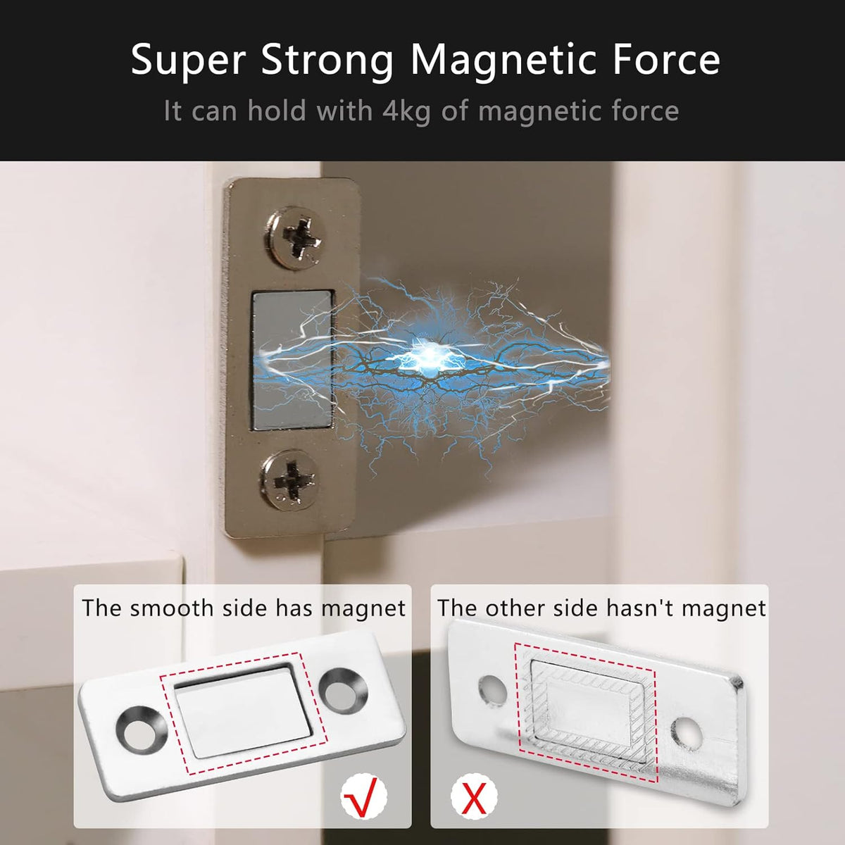 Cabinet Magnetic Catch, 10 Pack Ultra Thin Magnetic Cabinet Door Catch, Adhesive Cabinet Magnets