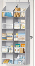 AOODA 2 Pack Over the Door Organizer, Large Capacity Closet Door Hanging Organizer, Clear Deep