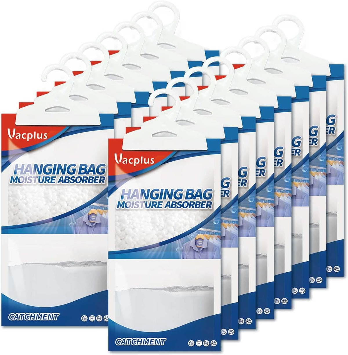Vacplus Moisture Absorbers Packets, Fragrance Free 15 Pack, Humidity Packs, Dessicant Packets