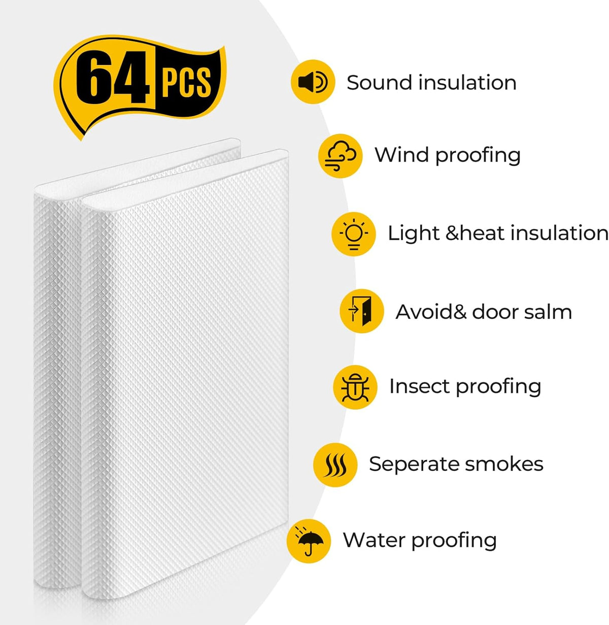 Zonon 16-Piece Door Corner Seal Weatherstripping Exterior Draft Stopper Adhesive Corner Seal Pads